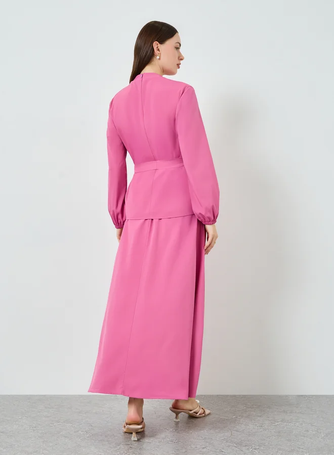 Styli  Women Pearl Embellished Top and Maxi Skirt Co-Ords for Women | Best Price UAE